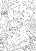 The Candlelit Fox Coloring Bundle | 3 Printable Spooky Coloring Pages | Creepy Cozy Cryptid Fox Art