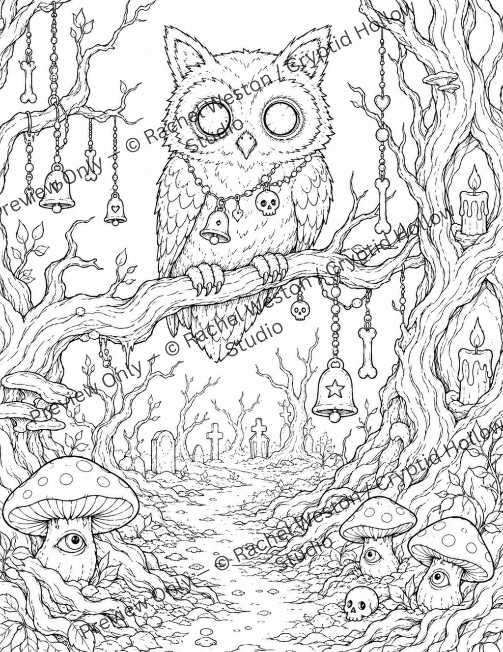 Creepy Cozy Critters Coloring Pack Vol. 1