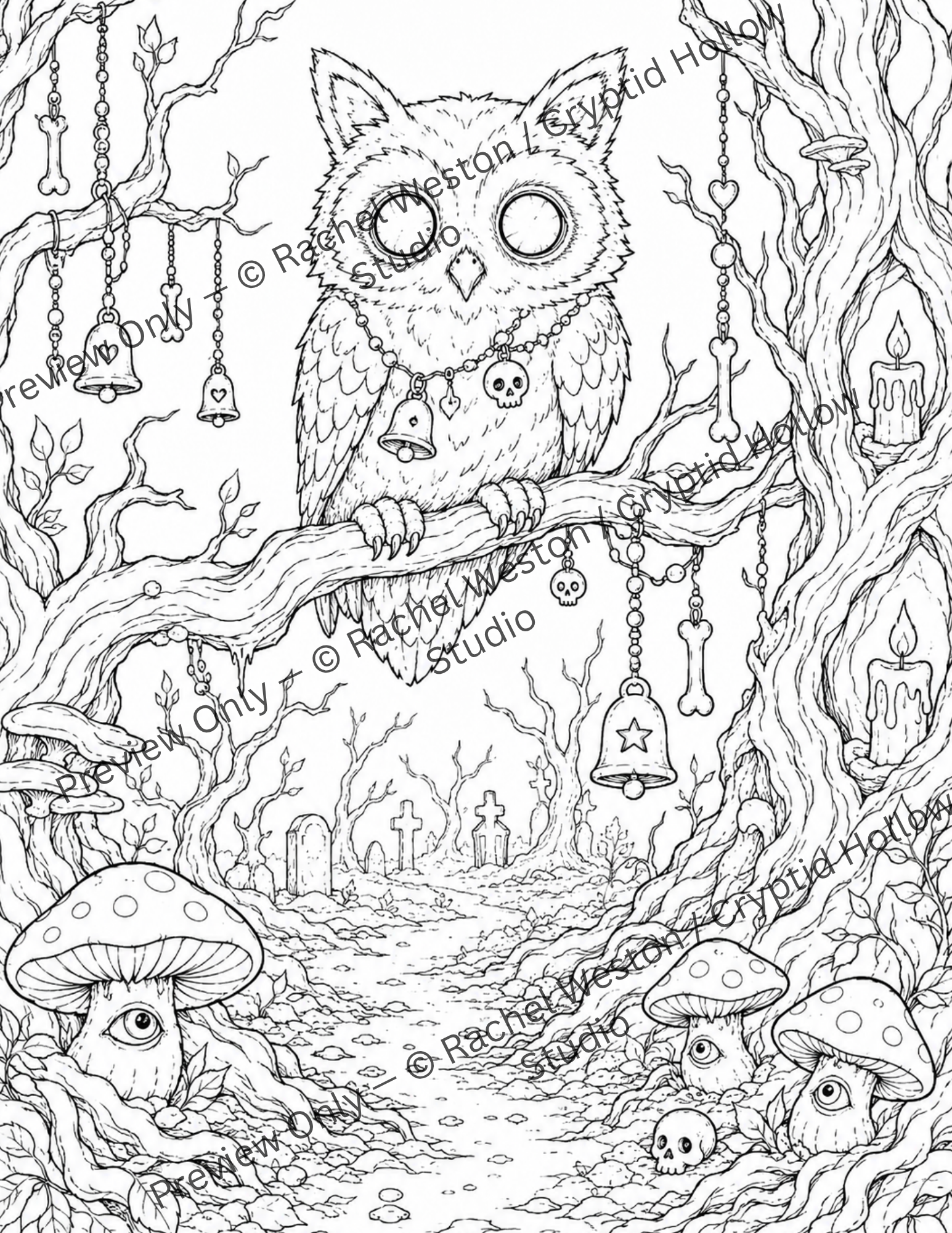 Creepy Cozy Critters Coloring Pack Vol. 1