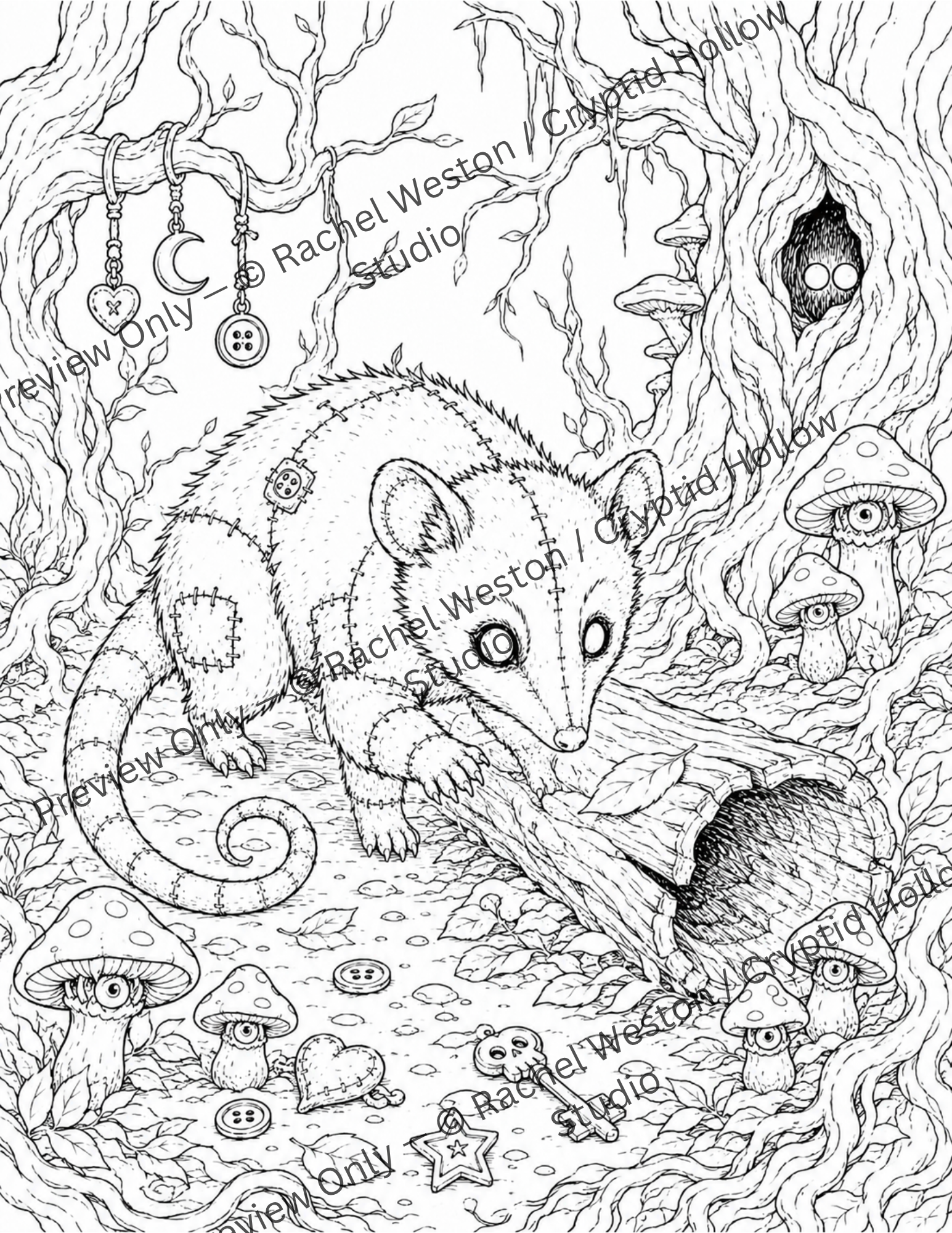 Creepy Cozy Critters Coloring Pack Vol. 1